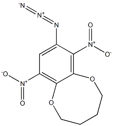 7,10-Dinitro-8-azido-2,3,4,5-tetrahydro-1,6-benzodioxocin Struktur