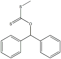 Dithiocarbonic acid O-benzhydryl S-methyl ester Struktur