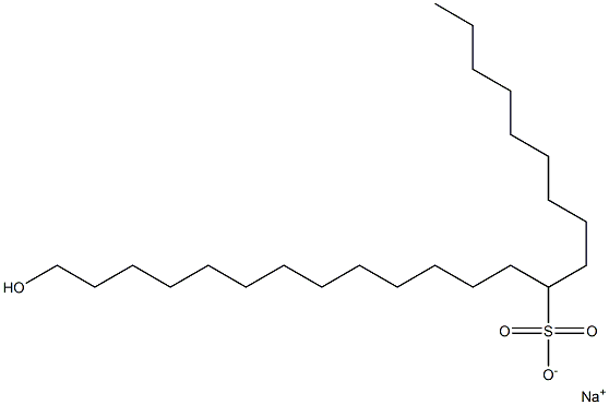 23-Hydroxytricosane-10-sulfonic acid sodium salt Struktur