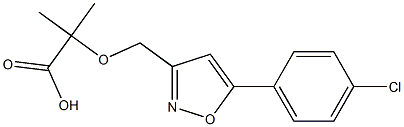 2-[[5-(4-Chlorophenyl)-3-isoxazolyl]methoxy]-2-methylpropionic acid Struktur