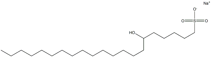 6-Hydroxyhenicosane-1-sulfonic acid sodium salt Struktur