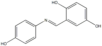 1-(2,5-Dihydroxybenzylideneamino)-4-hydroxybenzene Struktur