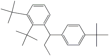 1-(2,3-Di-tert-butylphenyl)-1-(4-tert-butylphenyl)propane Struktur