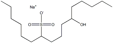 11-Hydroxyhexadecane-7-sulfonic acid sodium salt Struktur