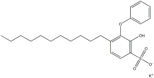 2-Hydroxy-6-undecyl[oxybisbenzene]-3-sulfonic acid potassium salt Struktur