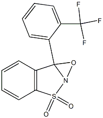 7b-[2-(Trifluoromethyl)phenyl]-7bH-oxazirino[2,3-b][1,2]benzisothiazole 3,3-dioxide Struktur