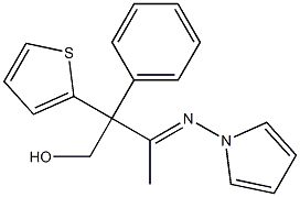 3-Methyl-2-phenyl-3-pyrrolizino-2-(2-thienyl)-1-propanol Struktur