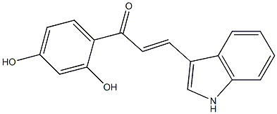 (E)-1-(2,4-Dihydroxyphenyl)-3-(1H-indol-3-yl)-2-propen-1-one Struktur