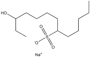 11-Hydroxytridecane-6-sulfonic acid sodium salt Struktur