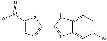 5-Bromo-2-[5-nitrothiophen-2-yl]-1H-benzimidazole Struktur