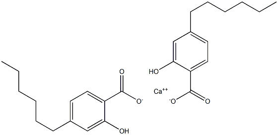 Bis(4-hexyl-2-hydroxybenzoic acid)calcium salt Struktur