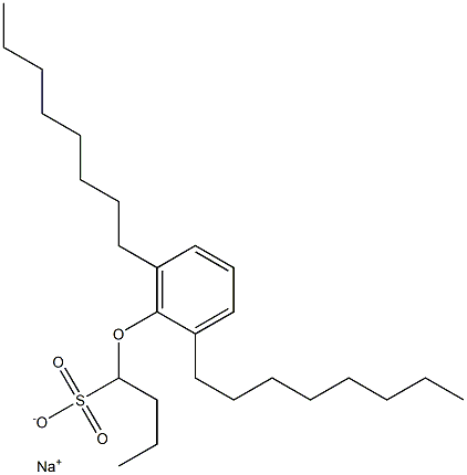 1-(2,6-Dioctylphenoxy)butane-1-sulfonic acid sodium salt Struktur