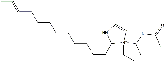 1-[1-(Acetylamino)ethyl]-2-(10-dodecenyl)-1-ethyl-4-imidazoline-1-ium Struktur