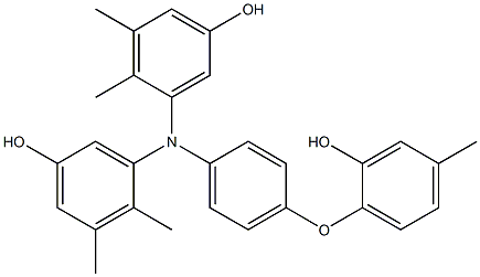 N,N-Bis(5-hydroxy-2,3-dimethylphenyl)-4-(2-hydroxy-4-methylphenoxy)benzenamine Struktur