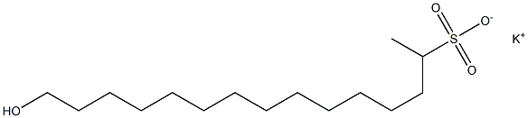 15-Hydroxypentadecane-2-sulfonic acid potassium salt Struktur