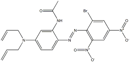 N-[5-(N,N-Bisallylamino)-2-(2-bromo-4,6-dinitrophenylazo)phenyl]acetamide Struktur