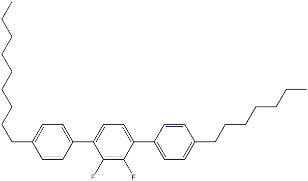 2',3'-Difluoro-4-heptyl-4''-nonyl-1,1':4',1''-terbenzene Struktur