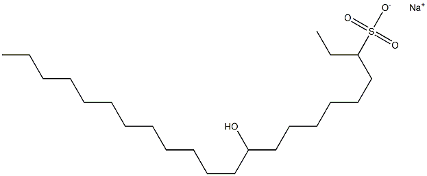 10-Hydroxydocosane-3-sulfonic acid sodium salt Struktur