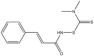 N-[(Dimethylamino)(thiocarbonyl)thio]-3-phenylpropenamide Struktur