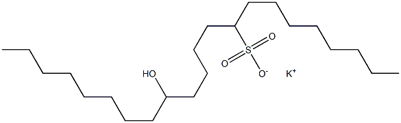 14-Hydroxydocosane-9-sulfonic acid potassium salt Struktur