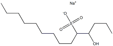 4-Hydroxytetradecane-5-sulfonic acid sodium salt Struktur