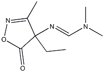 3-Methyl-4-ethyl-4-[[(dimethylamino)methylene]amino]isoxazol-5(4H)-one Struktur