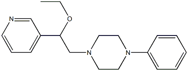 1-[2-Ethoxy-2-(3-pyridinyl)ethyl]-4-phenylpiperazine Struktur