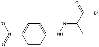 2-[2-(4-Nitrophenyl)hydrazono]propionyl bromide Struktur