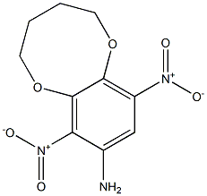 7,10-Dinitro-2,3,4,5-tetrahydro-1,6-benzodioxocin-8-amine Struktur