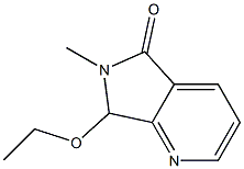 6,7-Dihydro-6-methyl-7-ethoxy-5H-pyrrolo[3,4-b]pyridin-5-one Struktur