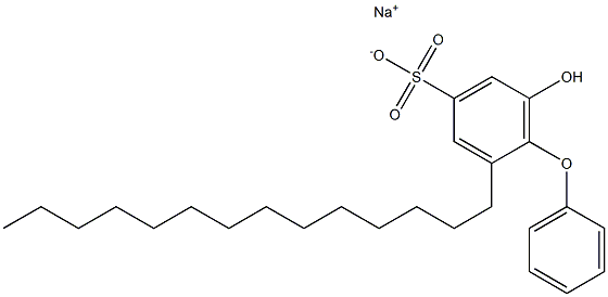 6-Hydroxy-2-tetradecyl[oxybisbenzene]-4-sulfonic acid sodium salt Struktur