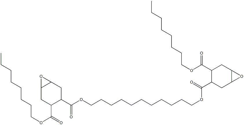 Bis[2-(octyloxycarbonyl)-4,5-epoxy-1-cyclohexanecarboxylic acid]1,11-undecanediyl ester Struktur