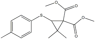 3-(4-Methylphenyl)thio-2,2-dimethylcyclopropane-1,1-dicarboxylic acid dimethyl ester Struktur