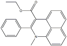 1-Methyl-2-phenyl-1H-benzo[de]quinoline-3-carboxylic acid ethyl ester Struktur