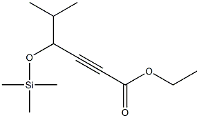 4-Trimethylsilyloxy-5-methyl-2-hexynoic acid ethyl ester Struktur