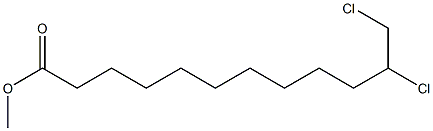 11,12-Dichlorododecanoic acid methyl ester Struktur