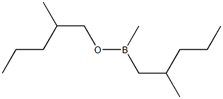 Methyl(2-methylpentyl)[(2-methylpentyl)oxy]borane Struktur