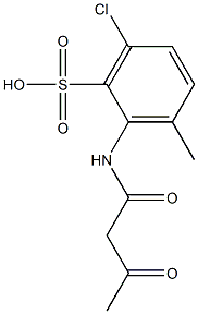 2-(Acetoacetylamino)-6-chloro-3-methylbenzenesulfonic acid Struktur