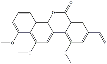 8-Ethenyl-1,10,12-trimethoxy-6H-benzo[d]naphtho[1,2-b]pyran-6-one Struktur