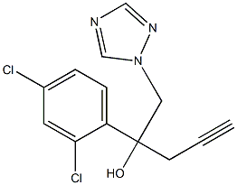 1-(2,4-Dichlorophenyl)-1-(2-propynyl)-2-(1H-1,2,4-triazol-1-yl)ethanol Struktur