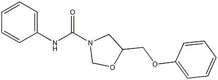 N-Phenyl-5-phenoxymethyloxazolidine-3-carboxamide Struktur