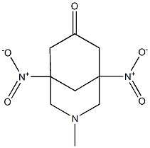 1,5-Dinitro-3-methyl-3-azabicyclo[3.3.1]nonan-7-one Struktur