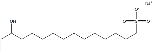 13-Hydroxypentadecane-1-sulfonic acid sodium salt Struktur