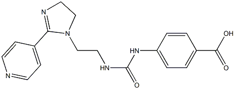 1-[2-[2-(4-Pyridyl)-2-imidazolin-1-yl]ethyl]-3-(4-carboxyphenyl)urea Struktur