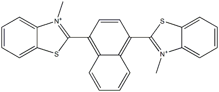 2,2'-(Naphthalene-1,4-diyl)bis(3-methylbenzothiazol-3-ium) Struktur