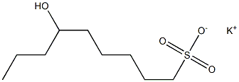 6-Hydroxynonane-1-sulfonic acid potassium salt Struktur