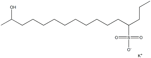 15-Hydroxyhexadecane-4-sulfonic acid potassium salt Struktur