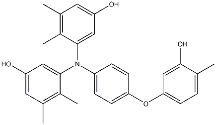 N,N-Bis(5-hydroxy-2,3-dimethylphenyl)-4-(3-hydroxy-4-methylphenoxy)benzenamine Struktur