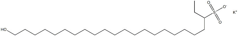 23-Hydroxytricosane-3-sulfonic acid potassium salt Struktur