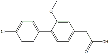 4'-Chloro-2-methoxy-1,1'-biphenyl-4-acetic acid Struktur